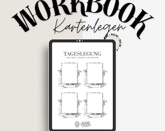 Workbook for Card Reading - 50 Spreads - Cheat Sheet for Tarot and Lenormand - Overview of Card Meanings