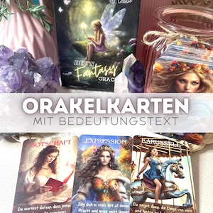 Dee’s Fantasy Oracle - 110 Stk - allgemeine Orakelkarten - vielseitig nutzbar - leicht zu deuten - - Tarot - intuitive Wahrsagekarten