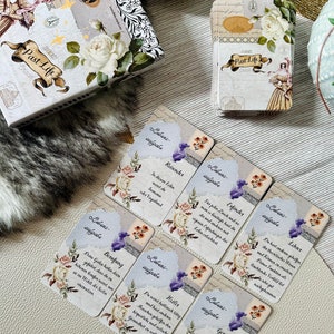 Cartas de oráculo de vidas passadas - Tarot - Lenormand - Cartas de adivinhação - Médio - Oráculo de Karma com texto