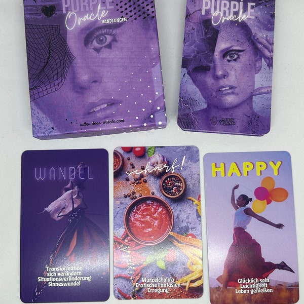 Dee's PURPLE Oracle - general oracle - card game - angel cards - stars - intuitive fortune telling cards - oracle cards - easy to interpret