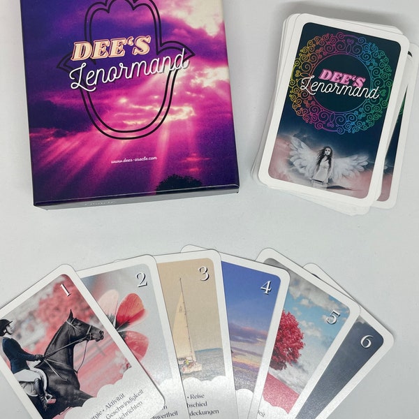 Dee‘s Lenormand mit Deutungstext für Anfänger und Fortgeschrittene - deutsch - leicht zu deuten   - Orakelkarten