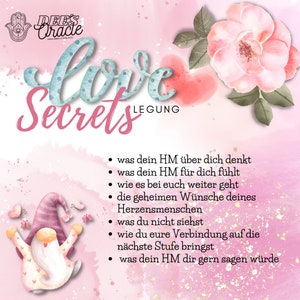 Love Secrets Kartenlegung - Liebe - Geheimnisse deines Gegenübers - Tarot - Kartenlegen - Seelenpartner - Dualseele - in English & Deutsch