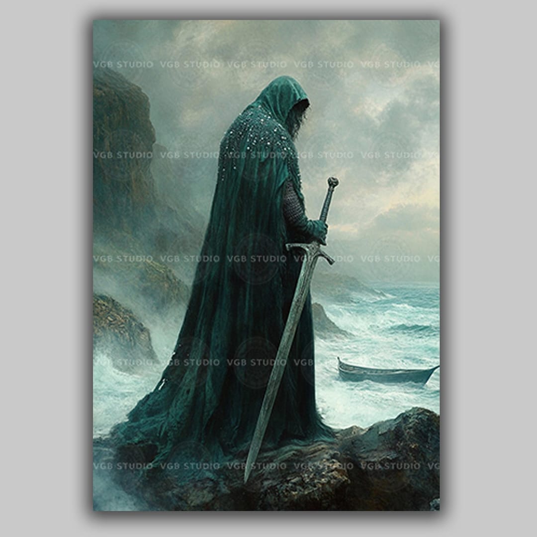 Manannan Mac Lir Celtic God of the Sea Irish Mythology Deity With Sword ...