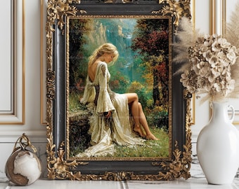 Lady of Avalon Wall Art Print Lady of the Lake Arthurian Fantasy