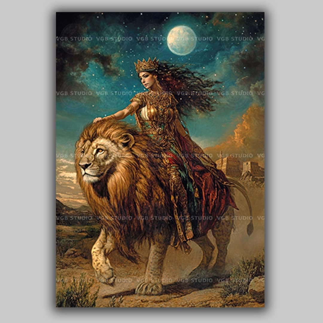 Ishtar Goddess of Love and War Art Print Ancient Mesopotamian Goddess ...