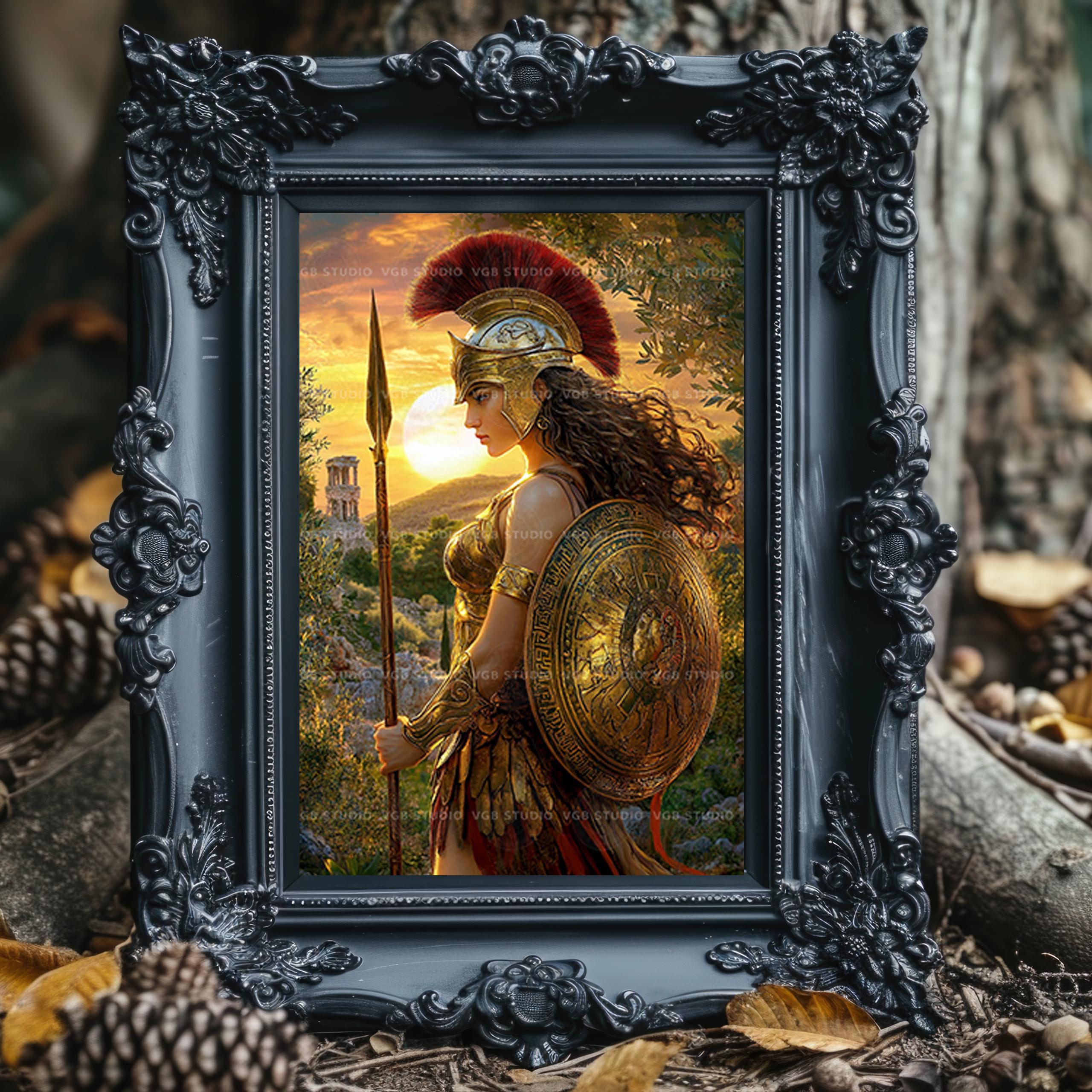 Athena Minerva Goddess Art Print Warrior Goddess Greek Mythology