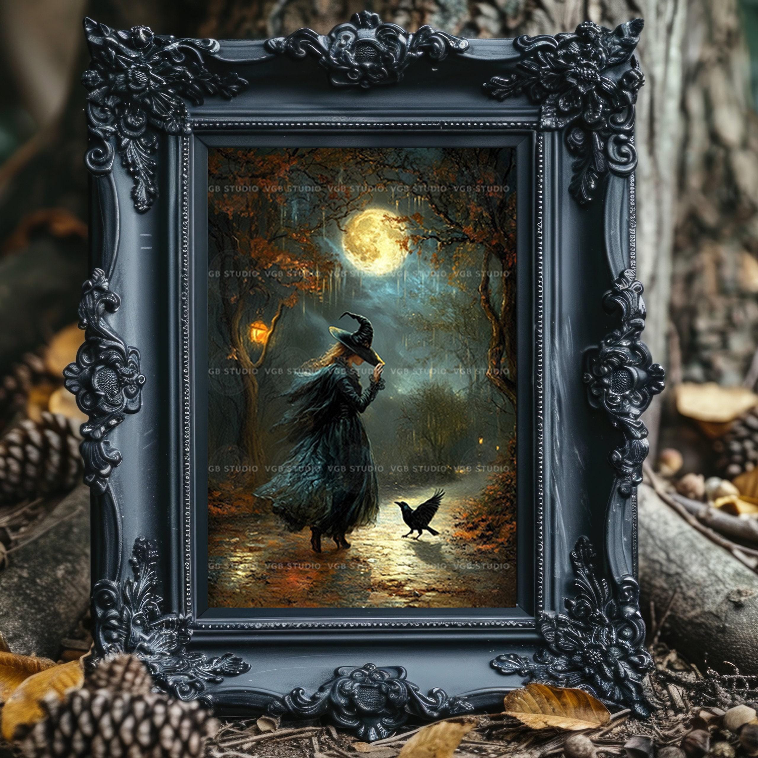 Tenture Murale Halloween A.Monamour - 180x200 Cm, Thème Château Hanté, Sorcière, Chouette - Décoration Maison, Fête