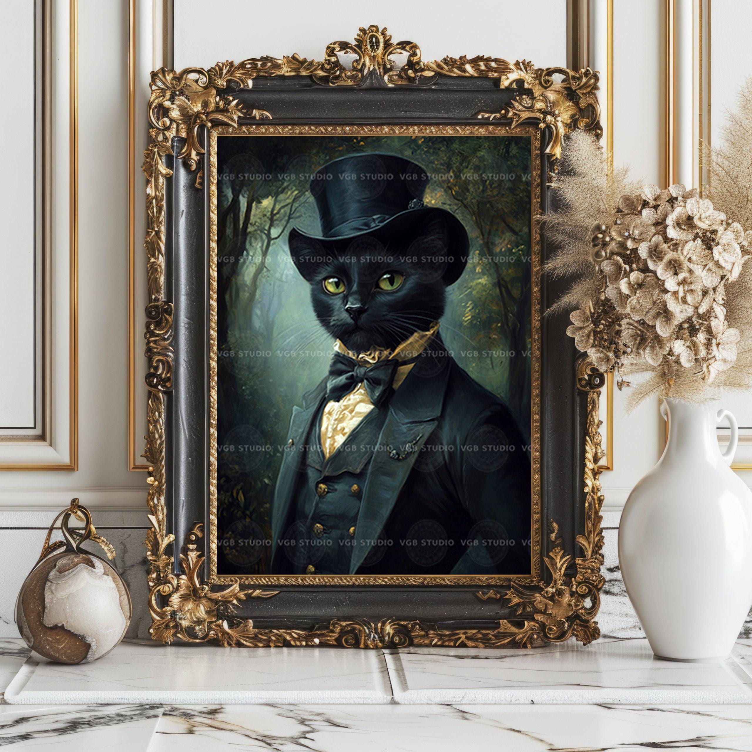 Vintage TOMMY ART Black Cat with tail and large golden eyes fleece beanie VGUC TY Beanie Classic “purrecious” the Black Cat With a Gold Bow  main image 2