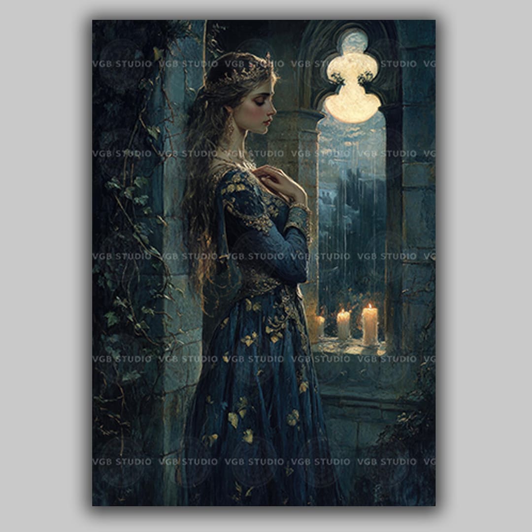 Guinevere Art Print | Queen of Camelot Portrait Arthurian Legend