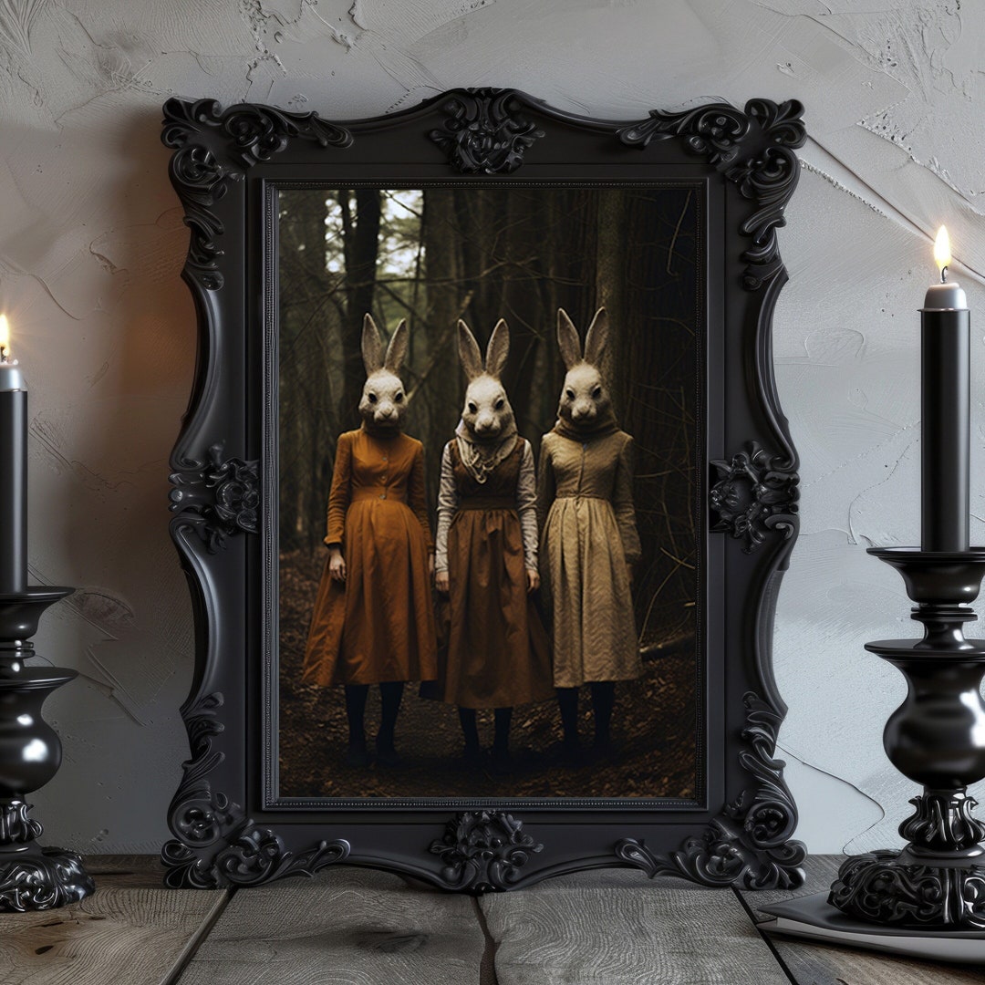 Rabbit Cult of the Forest, Gothic Occult Poster, Witchcraft Print ...