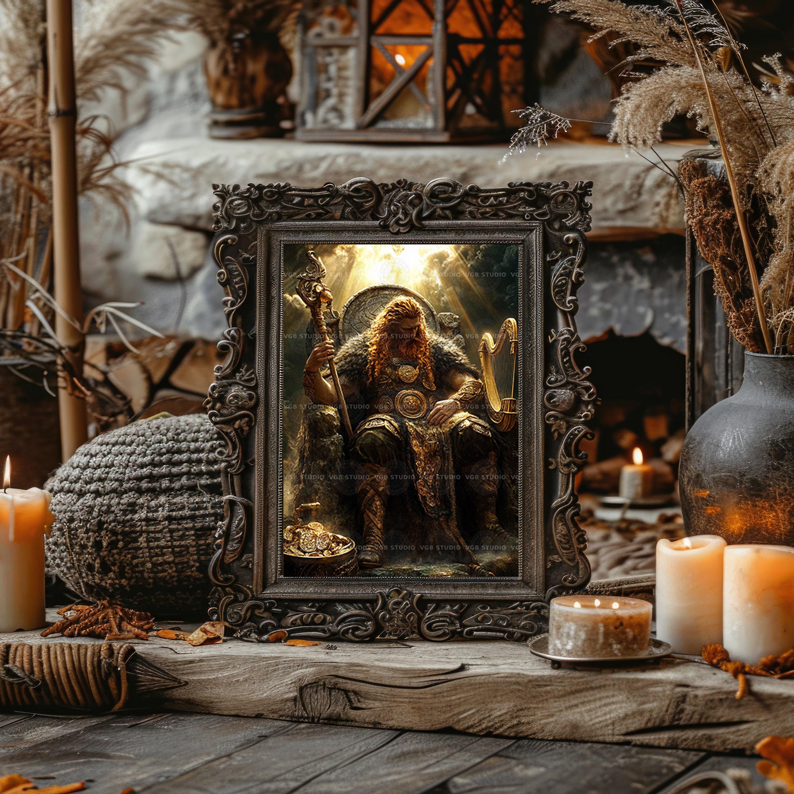 The Dagda Celtic All Father God of Strength Abundance and Wisdom Harp ...