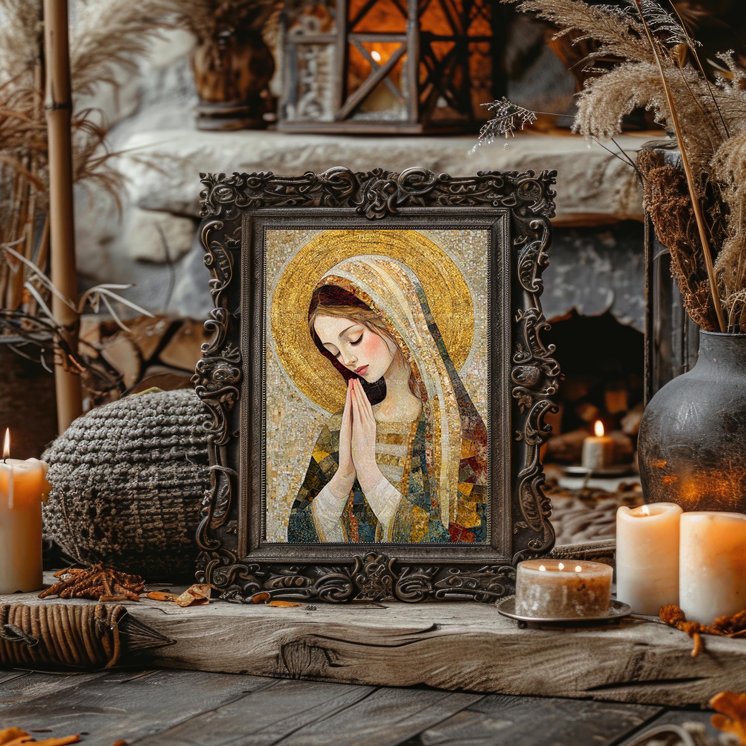 Mary Magdalene Byzantine Mosaic Art Print Christian Saint Sacred ...