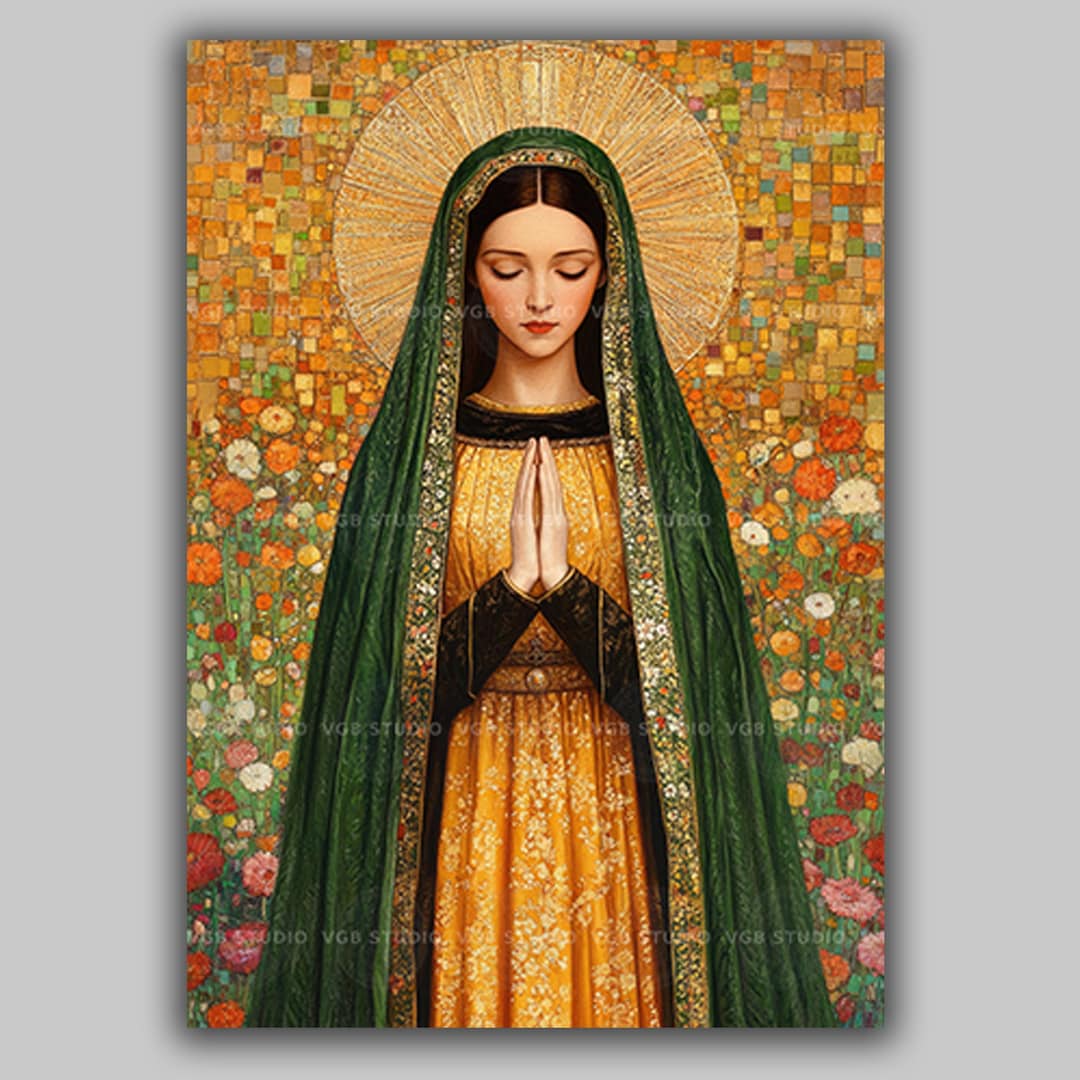 Saint Brigid Celtic Patron of Hearth Fire Poetry Spring Mosaic Halo ...