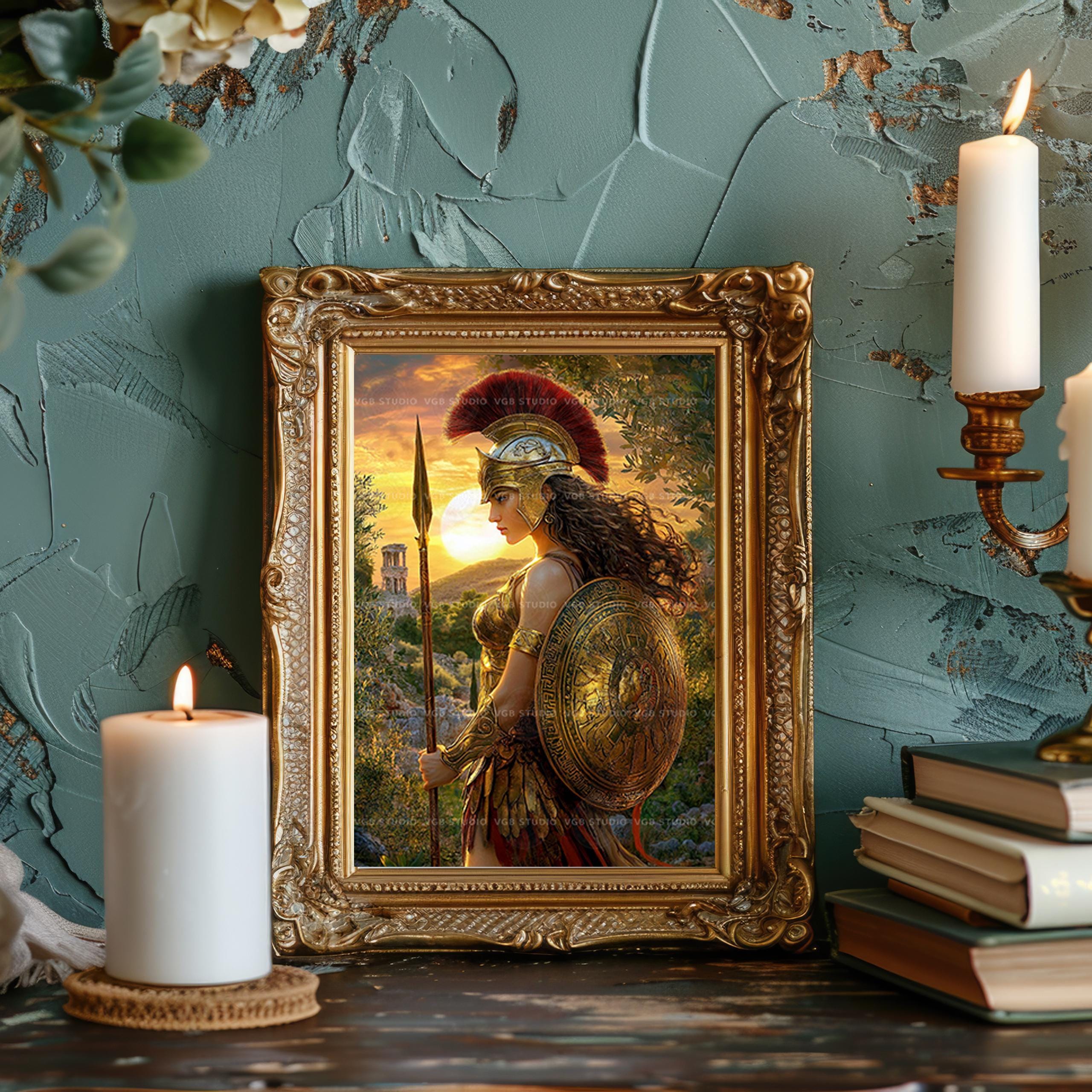 Athena Minerva Goddess Art Print Warrior Goddess Greek Mythology