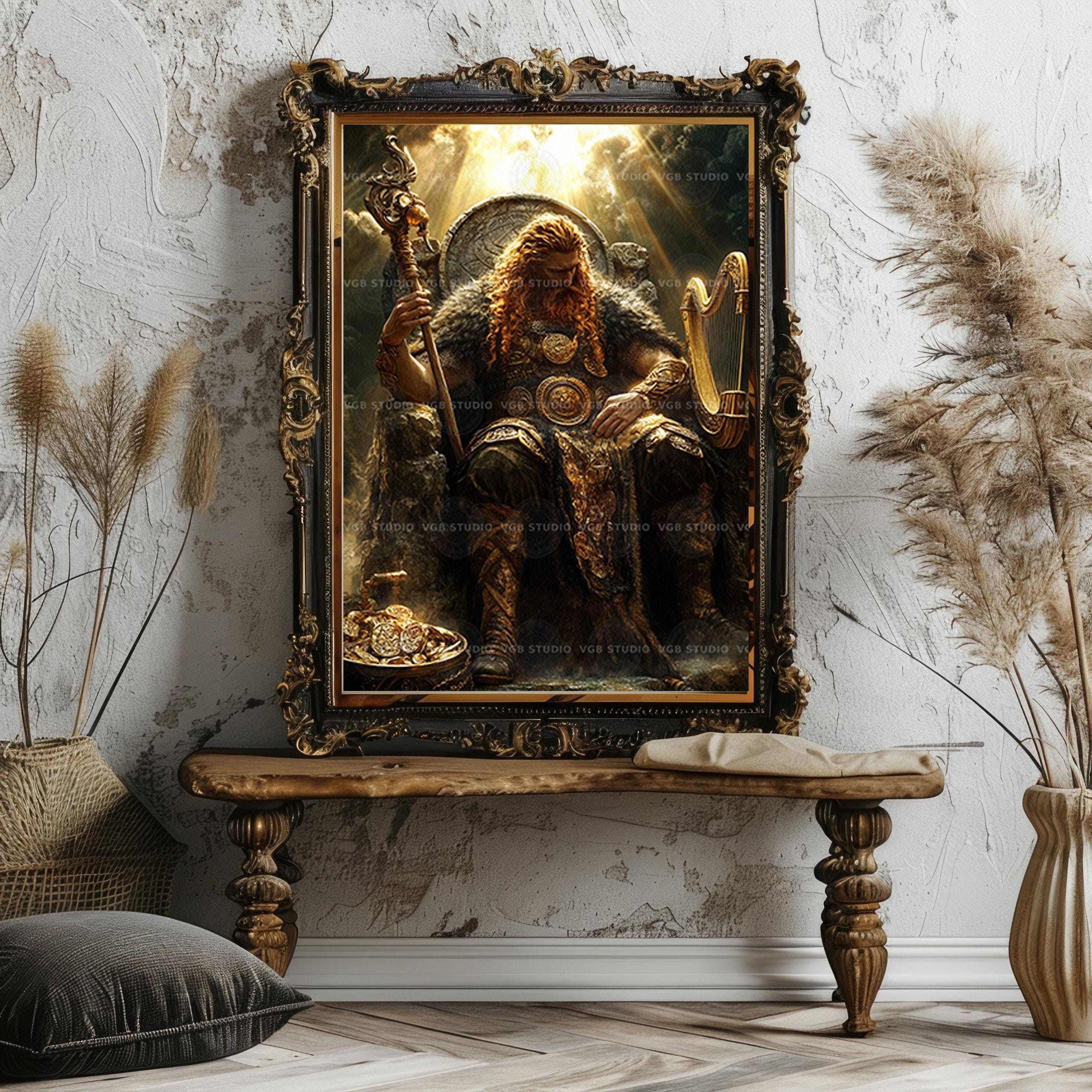 The Dagda Celtic All Father God of Strength Abundance and Wisdom Harp ...