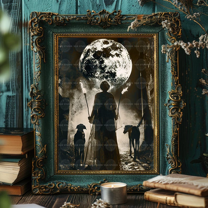 Hecate Greek Goddess Sepia Baroque Photo Hekate Moon Crossroads hecate-greek-goddess-sepia-baroque-photo-hekate-moon-crossroads