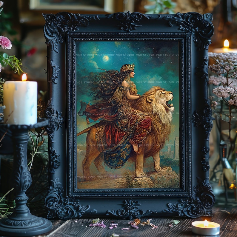 Ishtar Mesopotamian Goddess of Love War Art Print Babylonian Mythology ...