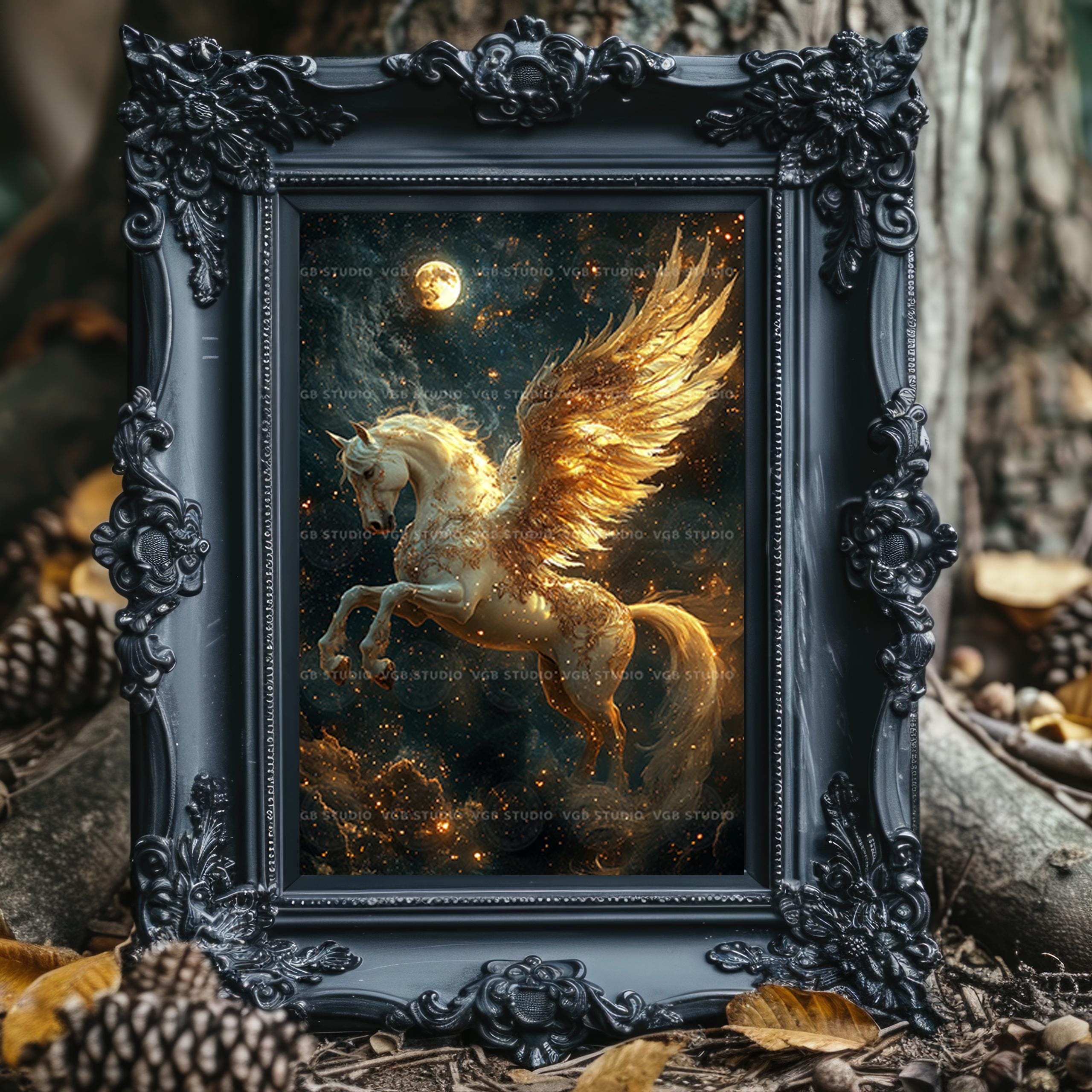 Pegasus Greek Mythology Art Print Winged Horse Fantasy Artwork ...