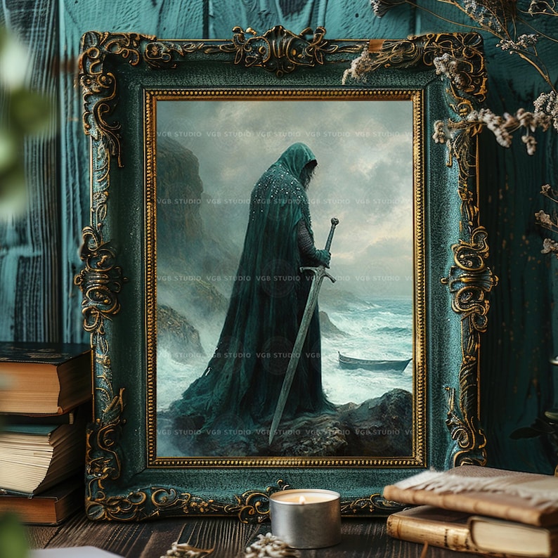 Manannan Mac Lir Celtic God of the Sea Irish Mythology Deity With Sword ...