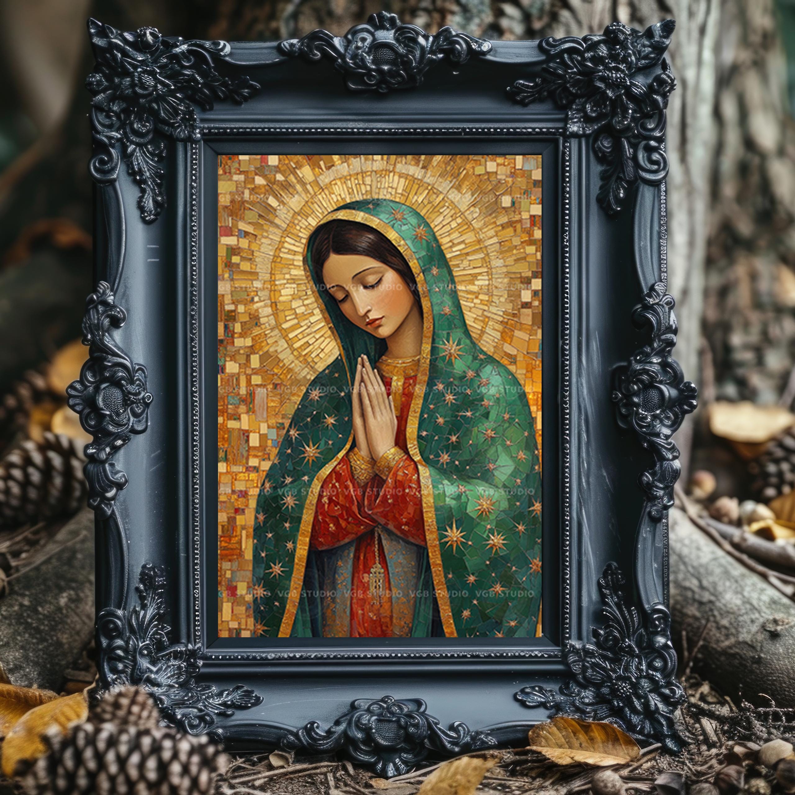 Our Lady of Guadalupe Wall Art Print Catholic Virgin Mary Mosaic Icon ...