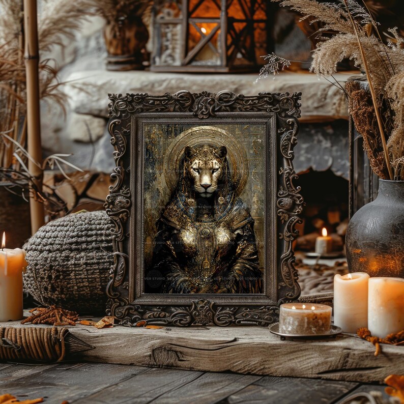 Sekhmet Egyptian Lioness Goddess Art Print Ancient Egypt Mythology ...