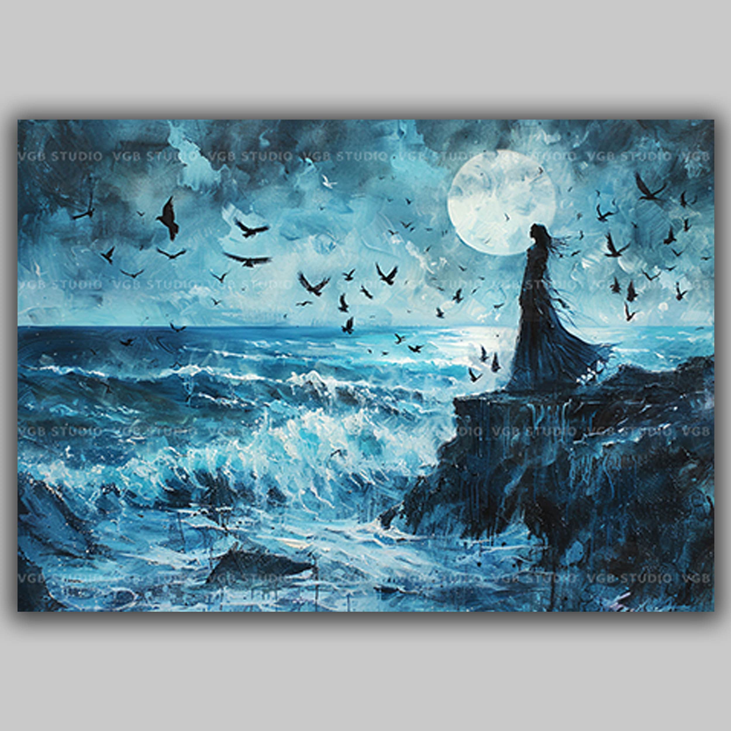 Morrigan Keltische Göttin Raven Crow Pagan Wicca, Witchcraft Artwork Esoterische Kunst, Alte Irische Gottheit Print, Print Göttin, Kriegsgöttin L71
