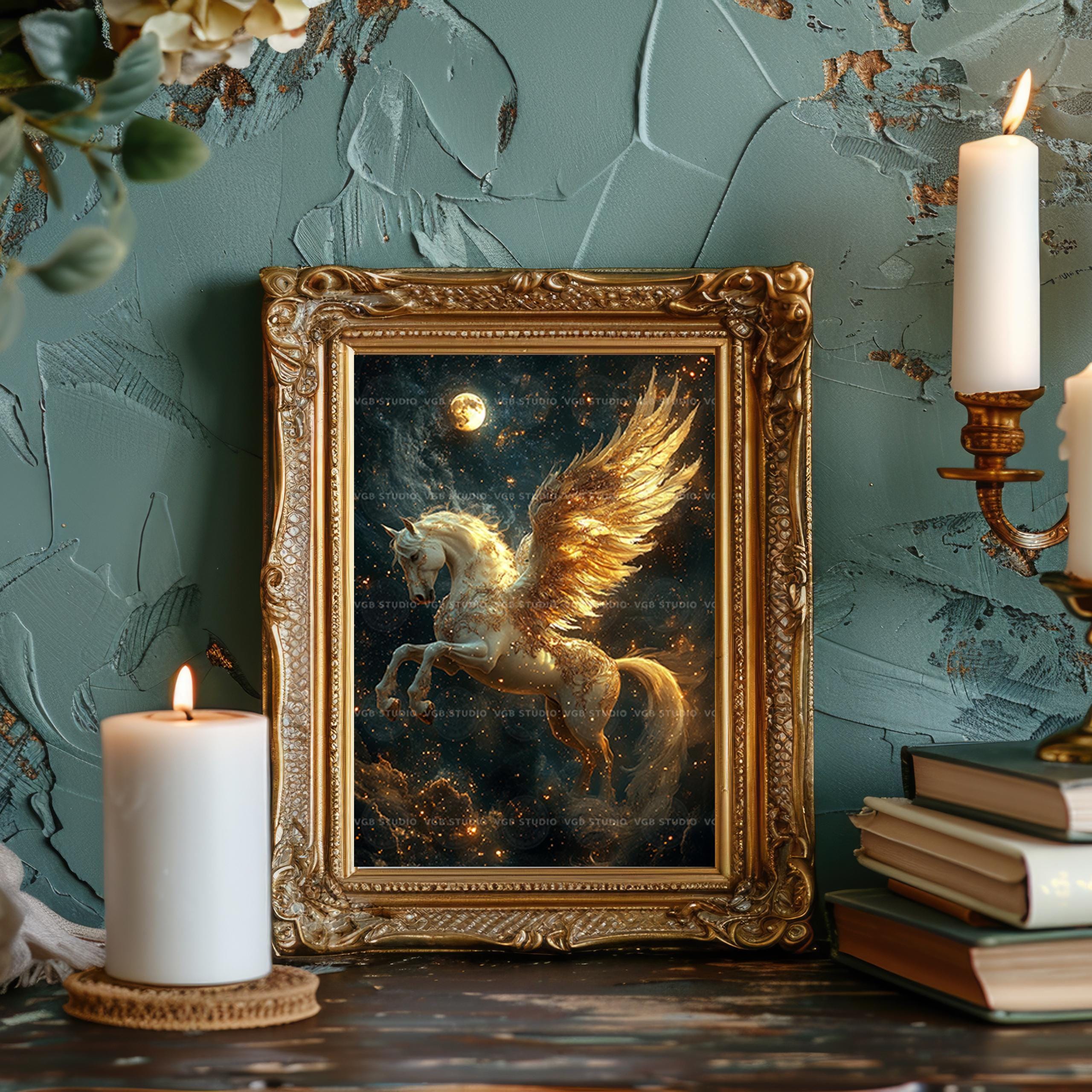 Pegasus Greek Mythology Art Print Winged Horse Fantasy Artwork ...