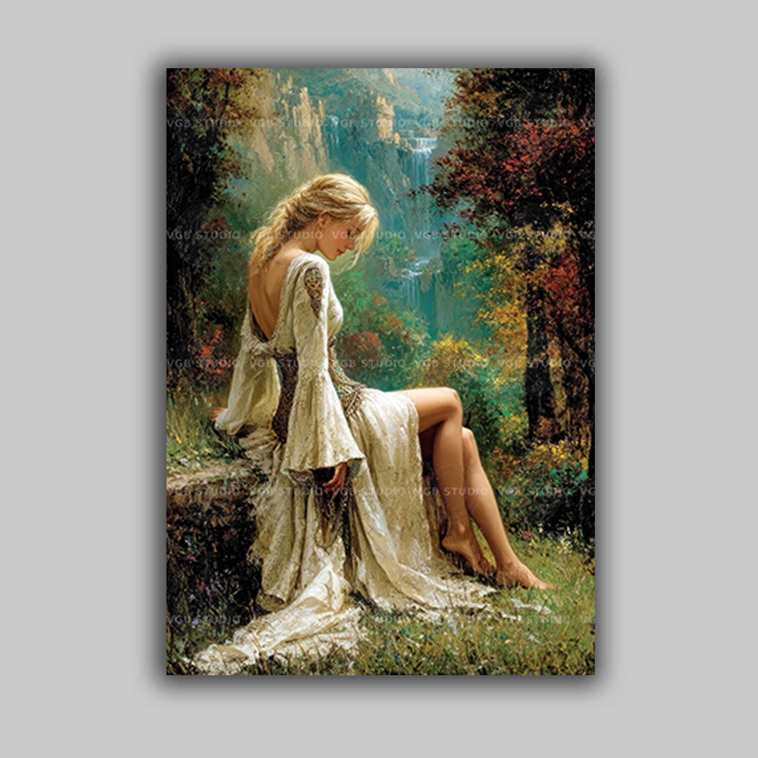 Lady of Avalon Wall Art Print Lady of the Lake Arthurian Fantasy