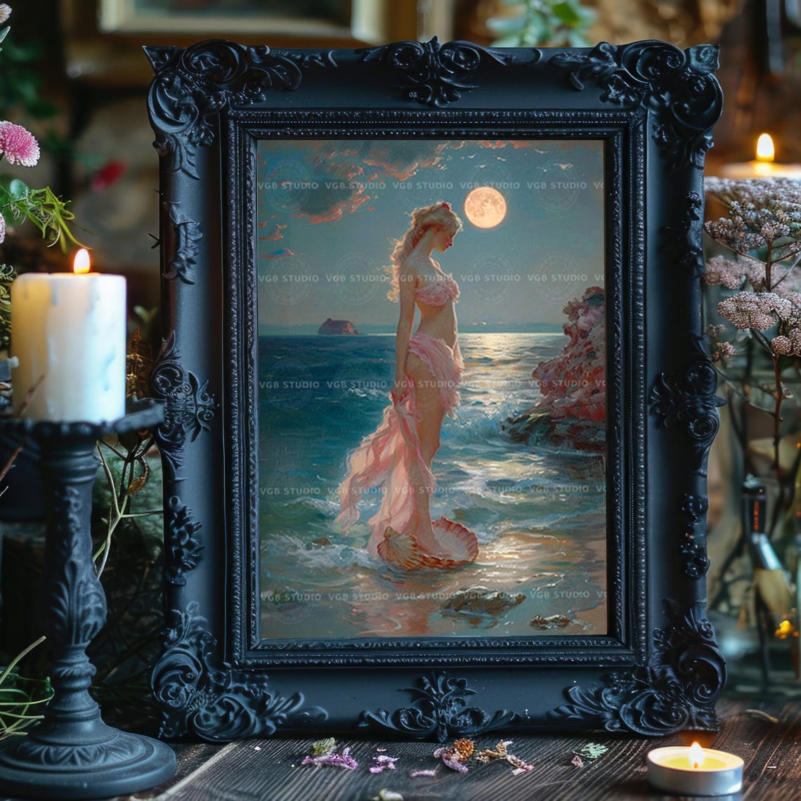 Aphrodite Greek Goddess of Beauty and Love, Birth of Venus Myth Fine ...