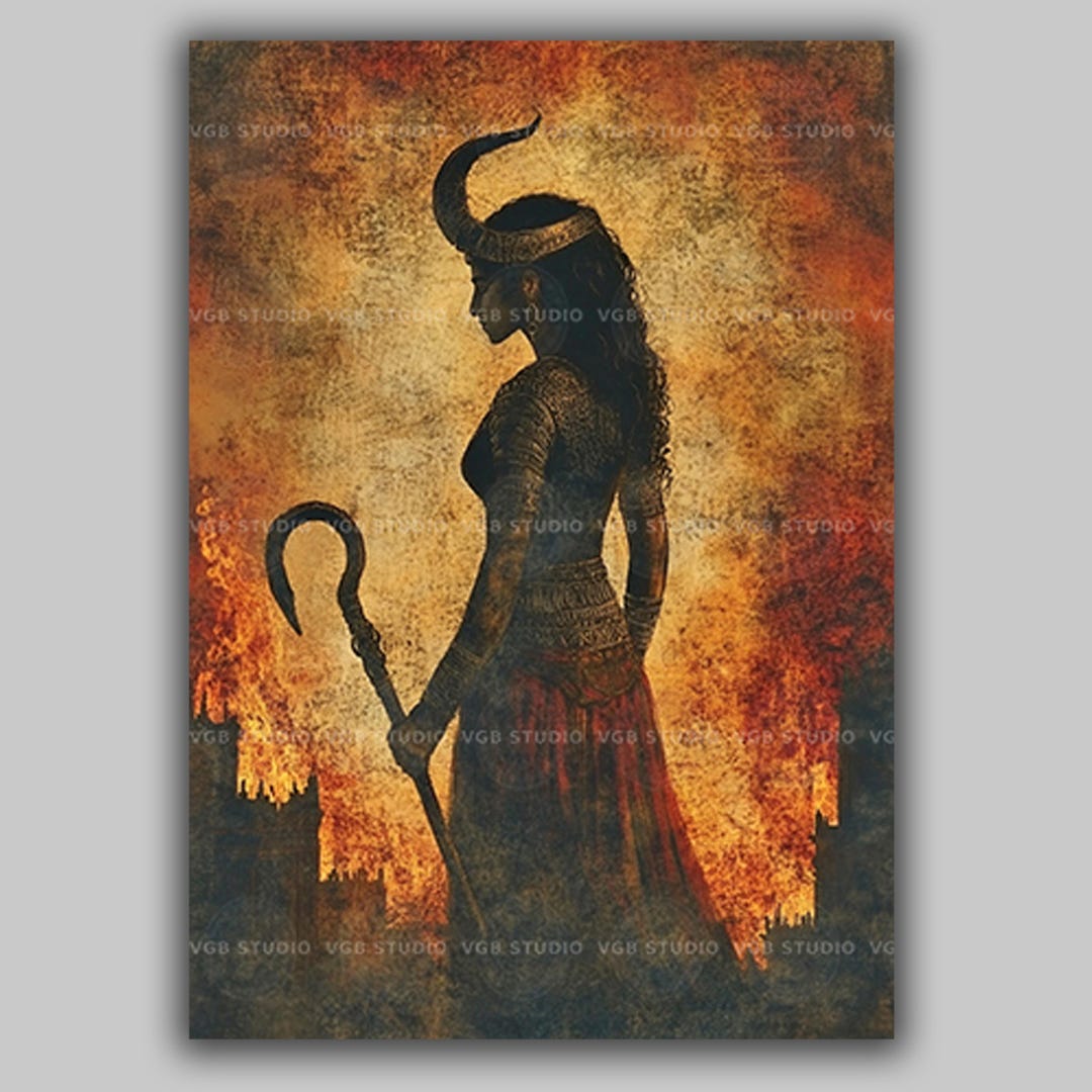 Ereshkigal Mesopotamian Goddess of the Underworld Wall Art Print ...
