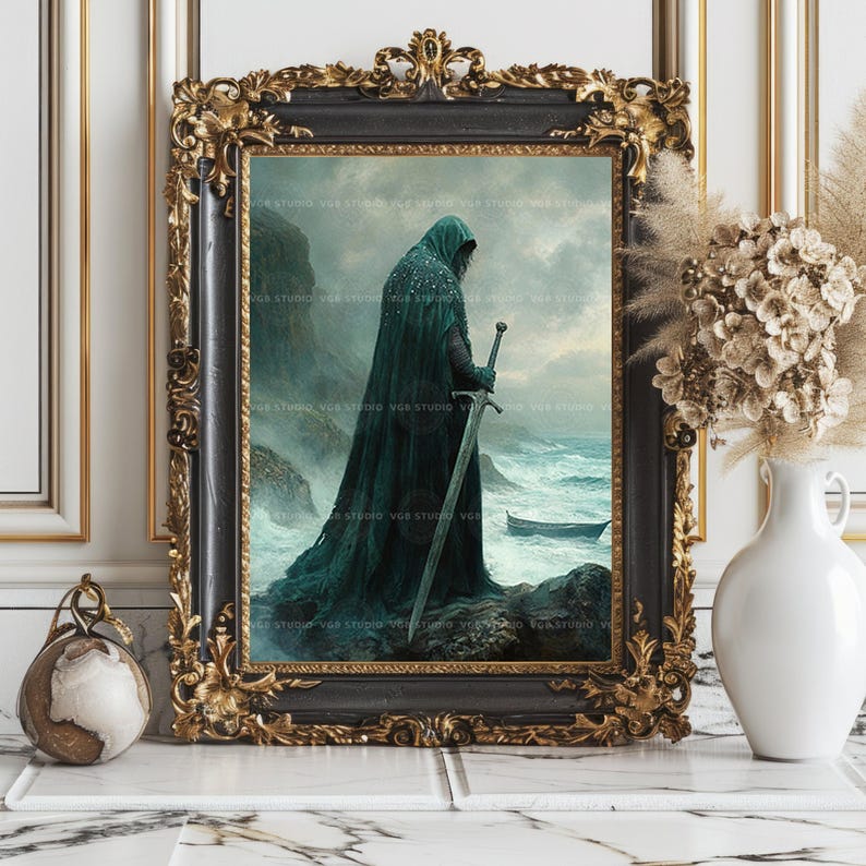 Manannan Mac Lir Celtic God of the Sea Irish Mythology Deity With Sword ...