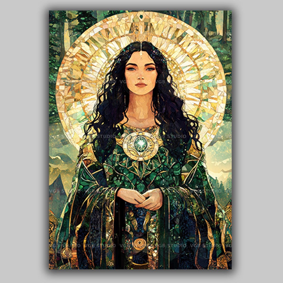 Gaia Earth Mother Goddess Wall Art Print Greek Primordial Deity Sacred ...