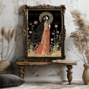 Mary Magdalene Art Print Christian Saint Feminine Spirituality Mystic Woman Halo Religious Artwork Faith Wall Decor Sacred Feminine AJ87 image 8