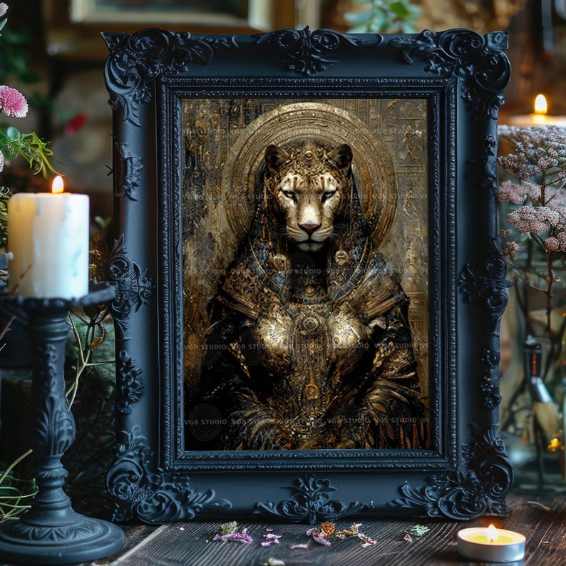Sekhmet Egyptian Lioness Goddess Art Print Ancient Egypt Mythology ...