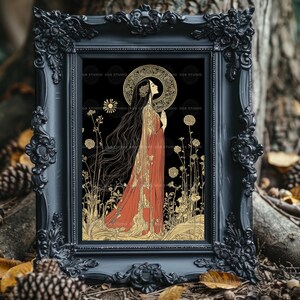 Mary Magdalene Art Print Christian Saint Feminine Spirituality Mystic Woman Halo Religious Artwork Faith Wall Decor Sacred Feminine AJ87 image 5