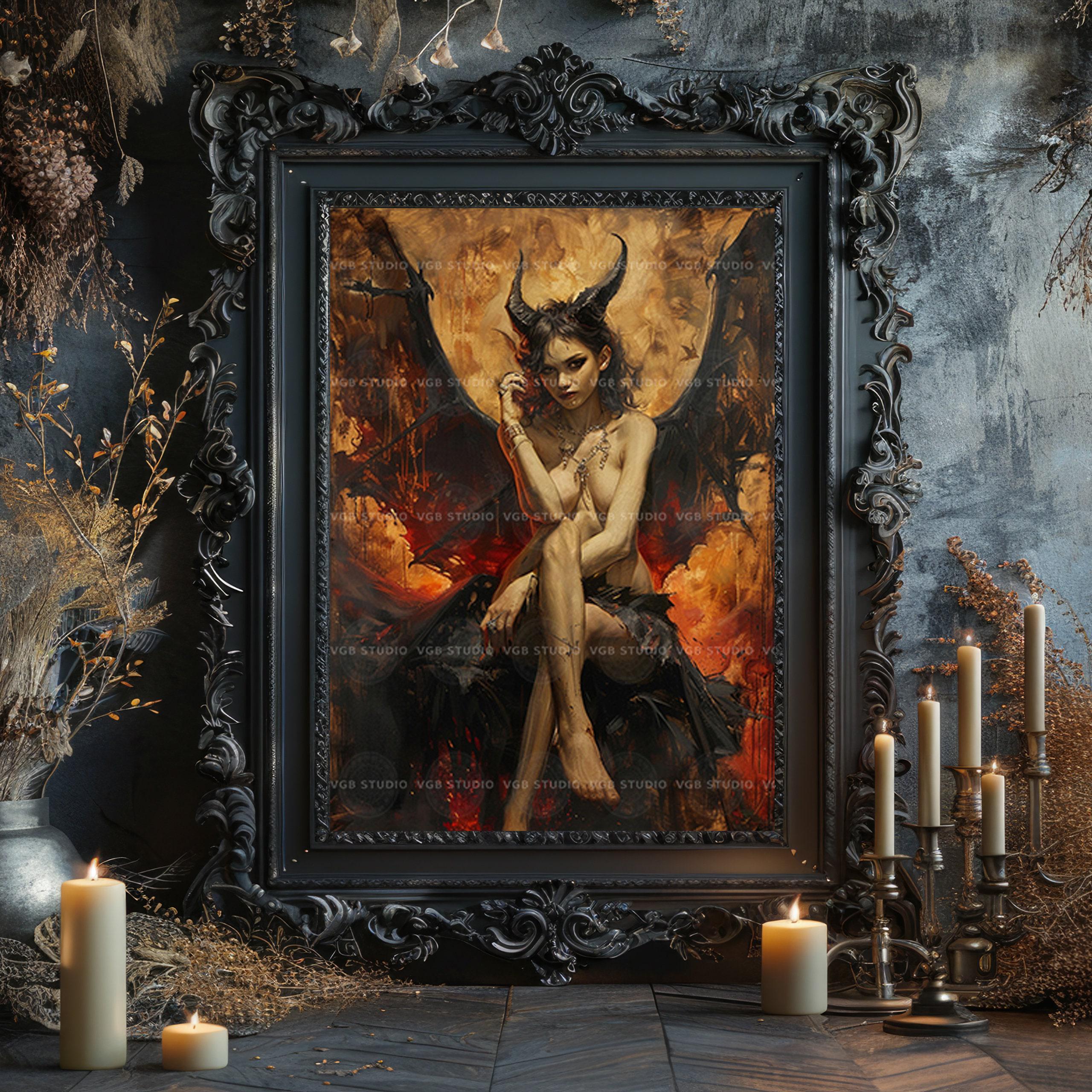 Lilith Color Lilith Dark Goddess Art Print Ancient Feminine Power Mythology Wall Art ...