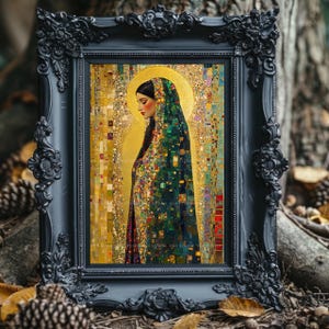 Mary Magdalene Art Print Mosaic Icon Religious Decor Sacred Woman Spiritual Wall Christian Gift Colorful Portrait Faith Altar Catholic AJ51 image 7