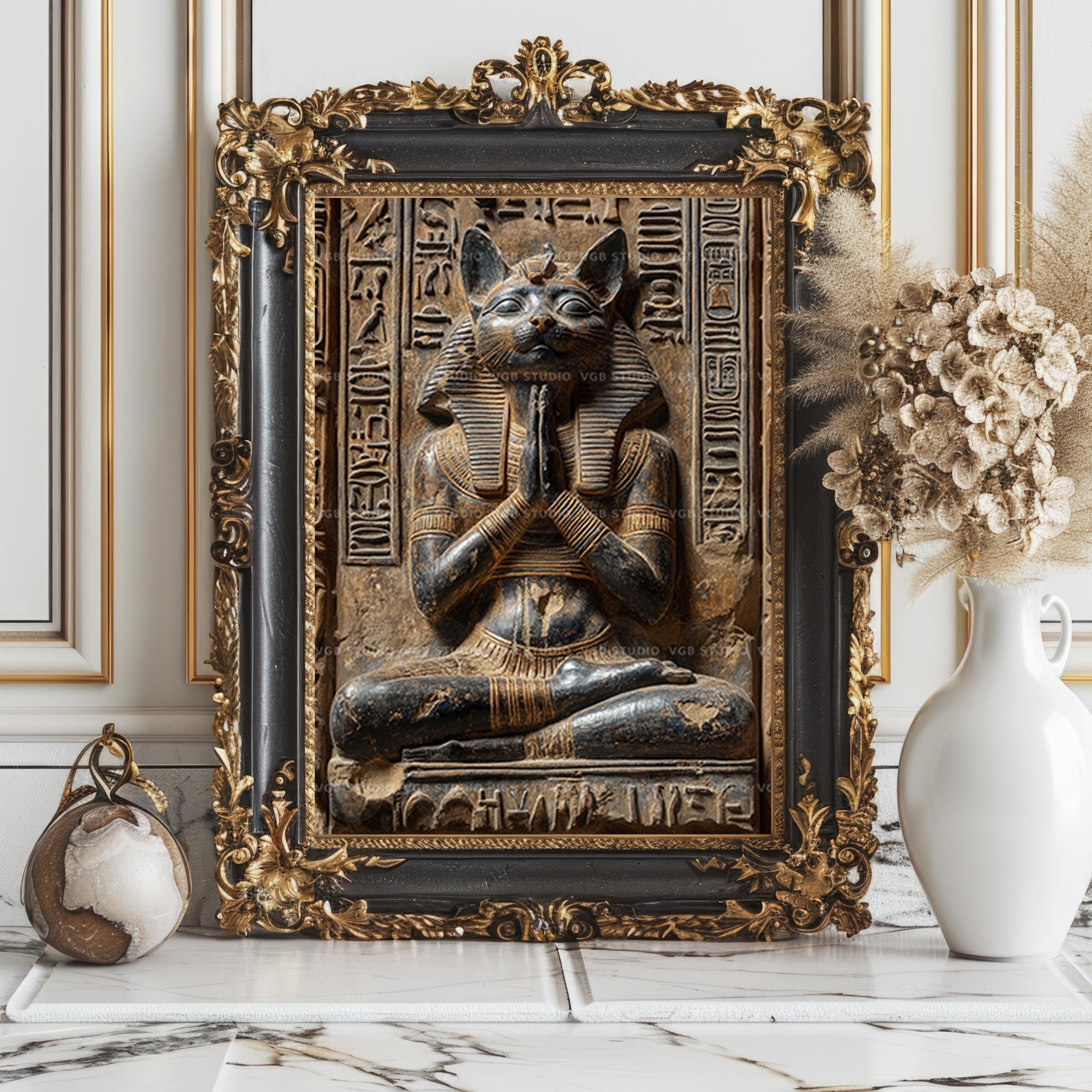 Bastet Goddess Art Print | Ancient Egyptian Cat Deity of
