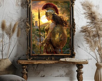 Athena Minerva Goddess Art Print Warrior Goddess Greek Mythology
