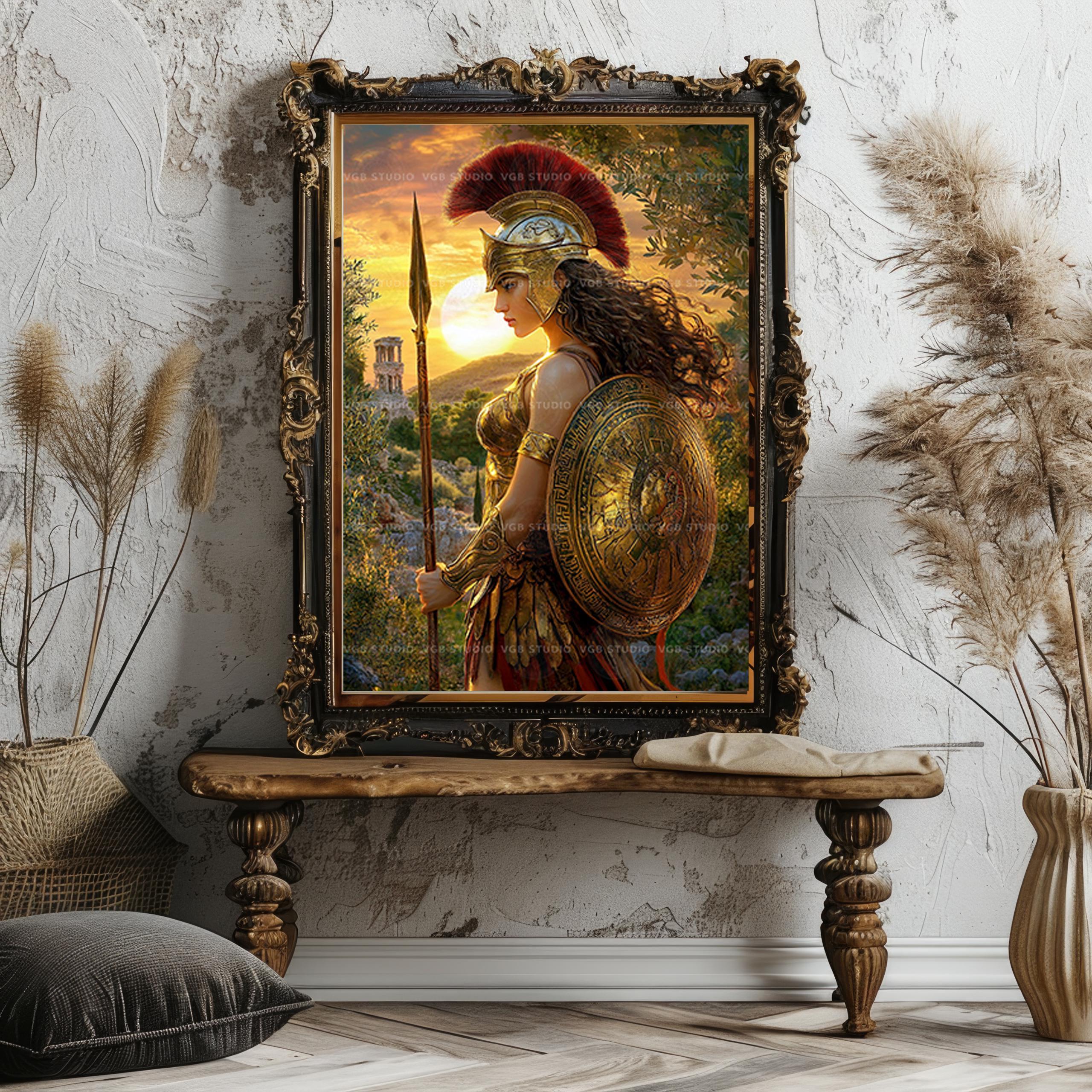 Athena Minerva Goddess Art Print Warrior Goddess Greek Mythology