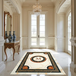 Family Name, Entry Rug, Personalized Entryway Rug, Entrance Rug for Inside House, Indoor Welcome, Mat, Low Pile Non Slip, Machine Washable