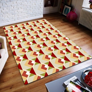 Yellow-Green, Colorful Rug, Geometric Patterned,Colored Abstract Rug,Custom Rug,Home Decor Rug,Modern Rug, Non-slip,Popular Rug,Area Rug,