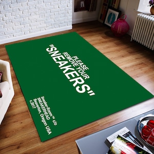 Sneakers Rug, Sport Shoe Rug, Caution, Warning Rug,Abstract Rug, Custom Rug, Home Decor Rug, Modern Rug, Non slip Rug, Popular Rug, Area Rug