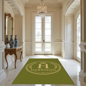 Family Name, Entry Rug, Personalized Entryway Rug, Entrance Rug for Inside House, Indoor Welcome, Mat, Low Pile Non Slip, Machine Washable