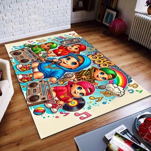 Rapper Teppich,Musikteppich,Hiphop Teppich,Legenden Teppich,Musik Dekor,Musikzimmer Teppich,Rap Stars Collage Teppich,Super Teppich,Geschenk für Ihn