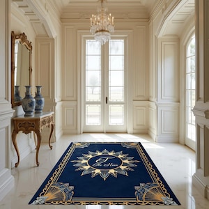 Family Name, Entry Rug, Personalized Entryway Rug, Entrance Rug for Inside House, Indoor Welcome, Mat, Low Pile Non Slip, Machine Washable