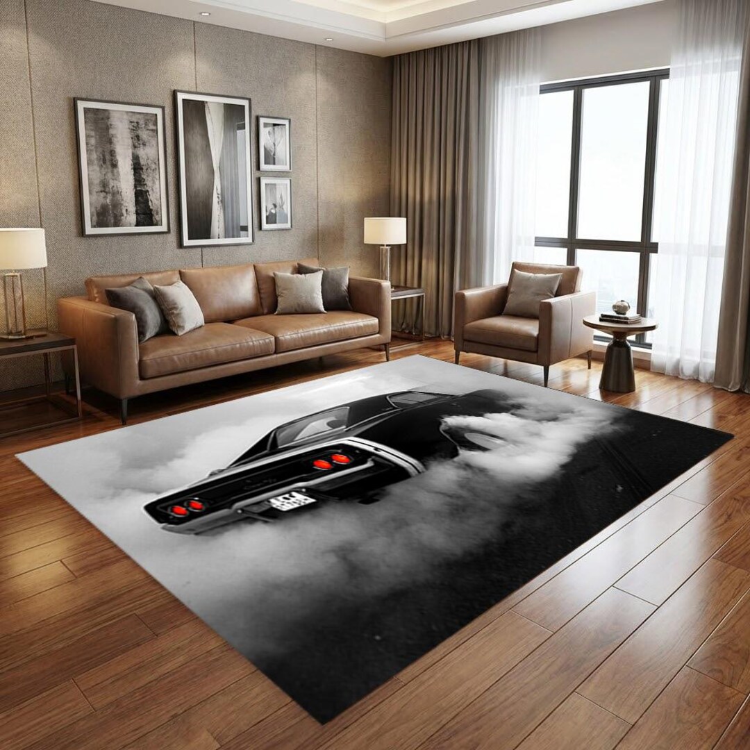 Classic Car Rug, Modern Rug, Colorful Rug,art Rug, Home Decor Rug, Non ...