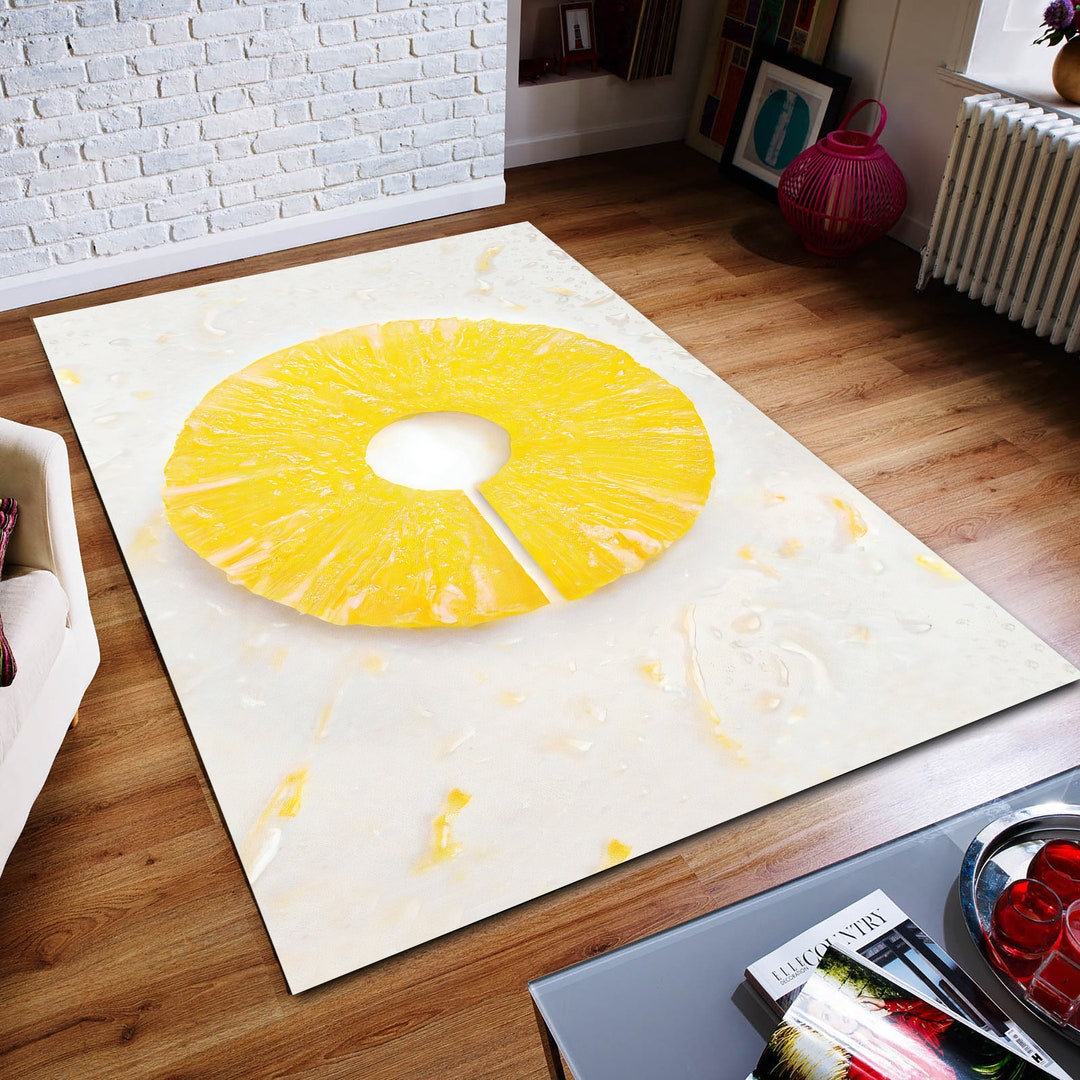 Lemon Slice Rug, Fruit Rug, Fresh Rug, Abstract Rug, Custom Rug, Home