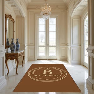 Family Name, Entry Rug, Personalized Entryway Rug, Entrance Rug for Inside House, Indoor Welcome, Mat, Low Pile Non Slip, Machine Washable