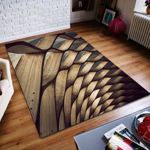 Aesthetic Wood Pattern Rug, Wood Pattern Rug, Abstract Rug, Custom Rug, Home Decor Rug, Modern Rug, Non slip Rug, Popular Rug, Area Rug